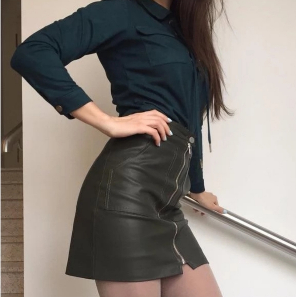 Faux Leather Skirt